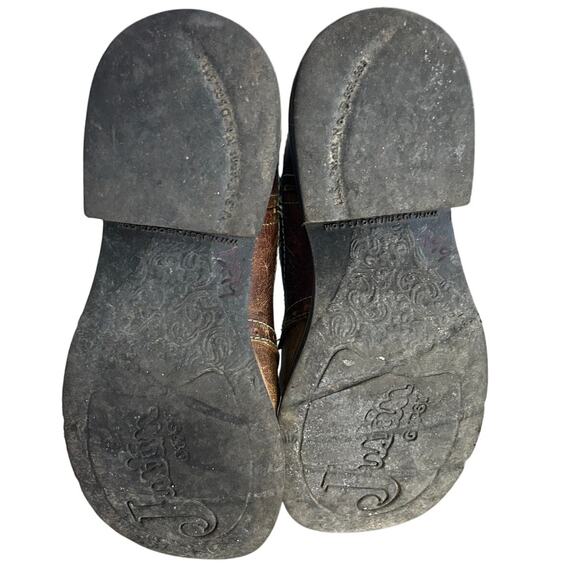 Justin's Turquoise Green & Brown Embroidered Flower "Gypsy" Cowboy Boots - Picture 8 of 9